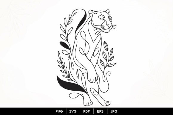 Download Panther Line Art SVG - Svg Collection