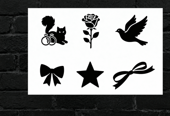 Download Cute Cat Rose Dove Star Bow SVG Icons - Svg Collection