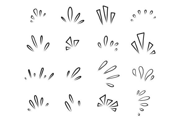 Download Hand Drawn Splash Burst Element Set Pack - Hand Collection