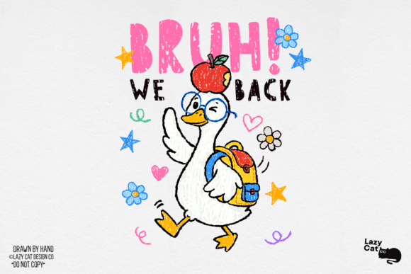 Download Back to School Goose Hand-drawn PNG - Hand Collection