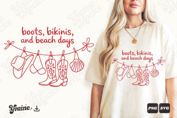 Download Summer Boots Bikinis Beach Days SVG PNG - Svg Collection