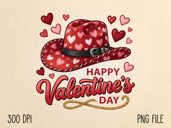 Download Happy Valentine’s Day Cowboy Hat PNG - Premium Resources